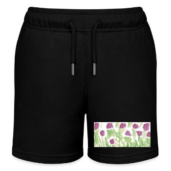 Das Leben ist eine Blumenwiese - Kinder Organic Joggingshorts Mini Bolter von Stanley/Stella - Schwarz - Vorne