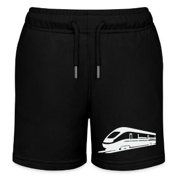 Train Silhouette - Short de jogging enfant bio Stanley/Stella - noir - Devant