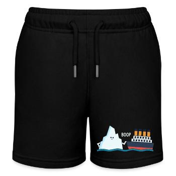 Titanic Lustige Titanic Berg Boop Parodie für Jungs - Kinder Organic Joggingshorts Mini Bolter von Stanley/Stella - Schwarz - Vorne