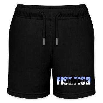 Fisch - Kinder Organic Joggingshorts Mini Bolter von Stanley/Stella - Schwarz - Vorne