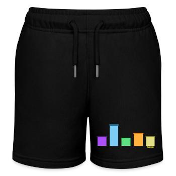 Parkour Rainbow-Parkour-Art Freerunning - Kids Organic Sweat Shorts by Stanley/Stella - black - Front
