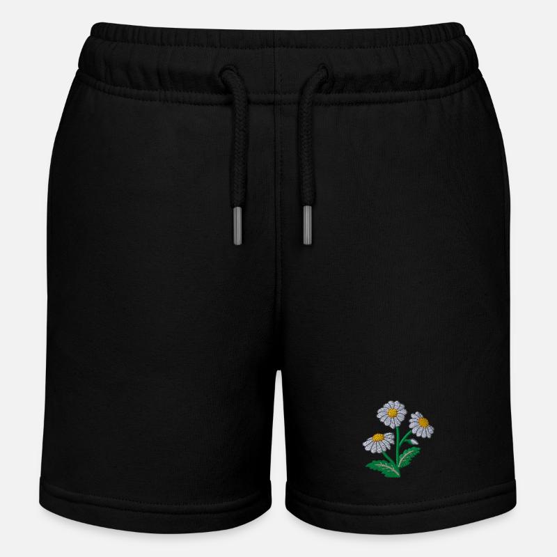 Gänseblümchen - Kinder Organic Joggingshorts Mini Bolter von Stanley/Stella - Schwarz