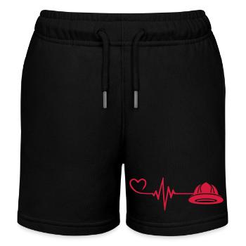 Feuerwehrhelm Puls Herz Liebe - Kinder Organic Joggingshorts Mini Bolter von Stanley/Stella - Navy - Vorne