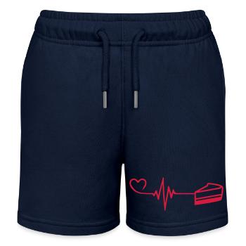 Gâteau Cheesecake Pulse Heartbeat Love - Short de jogging enfant bio Stanley/Stella - bleu marine - Devant