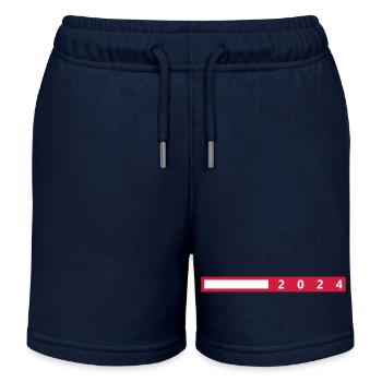 2024 year - Kids Organic Sweat Shorts by Stanley/Stella - navy - Front