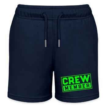 Membre d’équipage - Short de jogging enfant bio Stanley/Stella - bleu marine - Devant