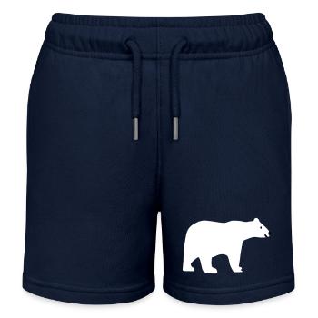 Ours polaire - Short de jogging enfant bio Stanley/Stella - bleu marine - Devant