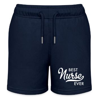 infirmière - Short de jogging enfant bio Stanley/Stella - bleu marine - Devant