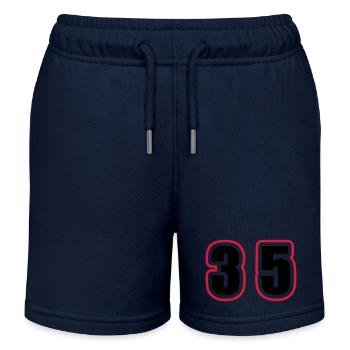 35 Nombre Collège - Short de jogging enfant bio Stanley/Stella - bleu marine - Devant