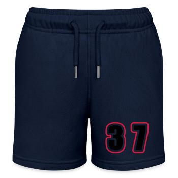 37 Nombre Collège - Short de jogging enfant bio Stanley/Stella - bleu marine - Devant