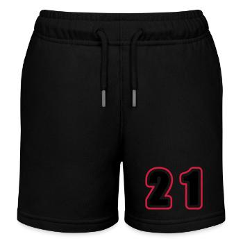 21 Nombre Collège - Short de jogging enfant bio Stanley/Stella - bleu marine - Devant