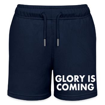 Glory is coming - Kids Organic Sweat Shorts by Stanley/Stella - navy - Front