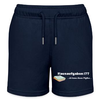 LIEBEVOLL Hausaufgaben-Mythos - Kinder Organic Joggingshorts Mini Bolter von Stanley/Stella - Navy - Vorne