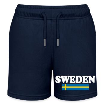 Schweden - Kinder Organic Joggingshorts Mini Bolter von Stanley/Stella - Navy - Vorne