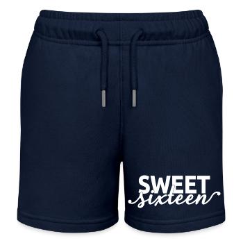 Süßes sechzehn süßes Geschenk zum 16. Geburtstag 16 Jahre alt - Kinder Organic Joggingshorts Mini Bolter von Stanley/Stella - Navy - Vorne