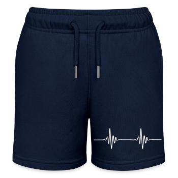 ekg diagramm beat - Kinder Organic Joggingshorts Mini Bolter von Stanley/Stella - Navy - Vorne