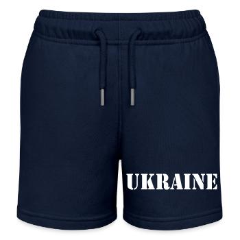 Ukraine - Kinder Organic Joggingshorts Mini Bolter von Stanley/Stella - Navy - Vorne