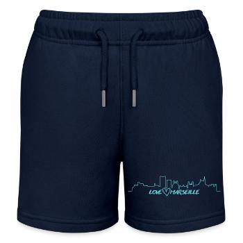 Love Marseille - Short de jogging enfant bio Stanley/Stella - bleu marine - Devant