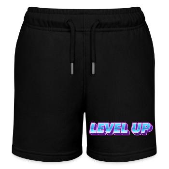 Passez au niveau supérieur - Short de jogging enfant bio Stanley/Stella - bleu marine - Devant