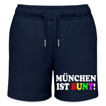Munich is colorful - Kids Organic Sweat Shorts by Stanley/Stella - navy - Front