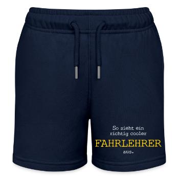So sieht ein richtig cooler Fahrlehrer aus. - Kinder Organic Joggingshorts Mini Bolter von Stanley/Stella - Navy - Vorne