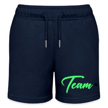 team - Kids Organic Sweat Shorts by Stanley/Stella - navy - Front