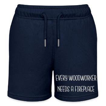 carpenter baby and toddler shirts - Kinder Organic Joggingshorts Mini Bolter von Stanley/Stella - Navy - Vorne