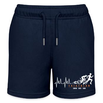 Triathlon triathlete sport triathlon - Kids Organic Sweat Shorts by Stanley/Stella - navy - Front