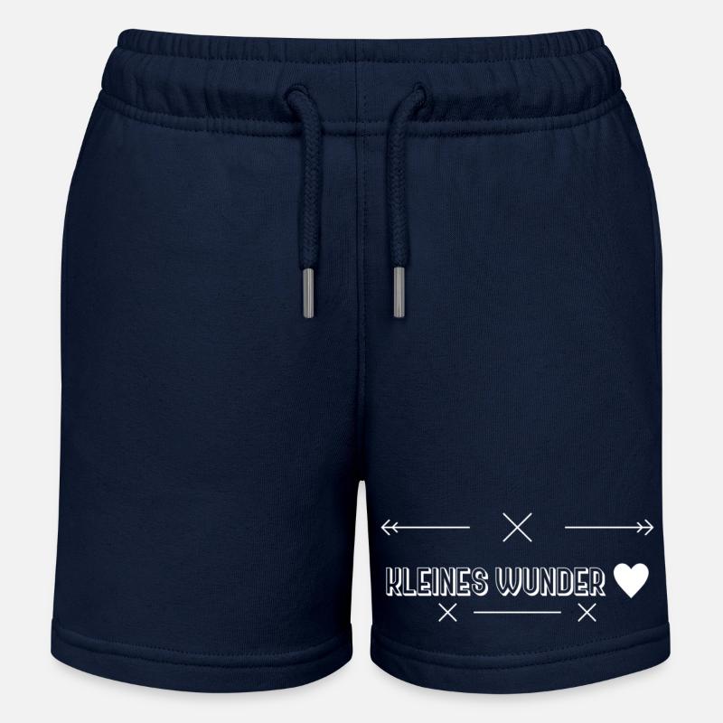 Dictons de bébé - Short de jogging enfant bio Stanley/Stella - bleu marine