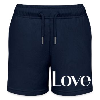 HEILIGER VALENTINSTAG. LIEBE. Junggesellinnenabschied. ICH LIEBE DICH. ICH LIEBE DICH. - Kinder Organic Joggingshorts Mini Bolter von Stanley/Stella - Navy - Vorne