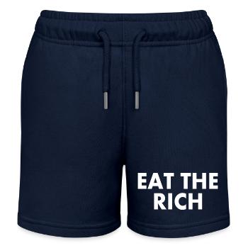Eat the rich - Short de jogging enfant bio Stanley/Stella - bleu marine - Devant