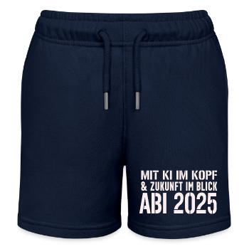 Abi KI 2025 - Kinder Organic Joggingshorts Mini Bolter von Stanley/Stella - Navy - Vorne