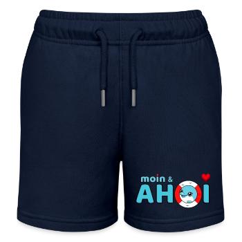 Moin and Ahoy - Kids Organic Sweat Shorts by Stanley/Stella - navy - Front