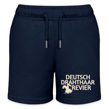 Deutsch Drahthaar - Kinder Organic Joggingshorts Mini Bolter von Stanley/Stella - Navy - Vorne
