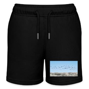 Über den Wolken Vögel - Kinder Organic Joggingshorts Mini Bolter von Stanley/Stella - Navy - Vorne