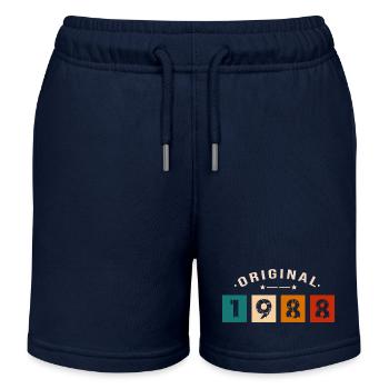 Original 1988 Vintage - 198 Geburtstagsgeschenk - Kinder Organic Joggingshorts Mini Bolter von Stanley/Stella - Navy - Vorne