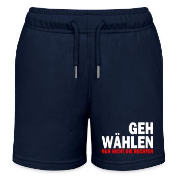 GEH WÄHLEN - Kinder Organic Joggingshorts Mini Bolter von Stanley/Stella - Navy - Vorne