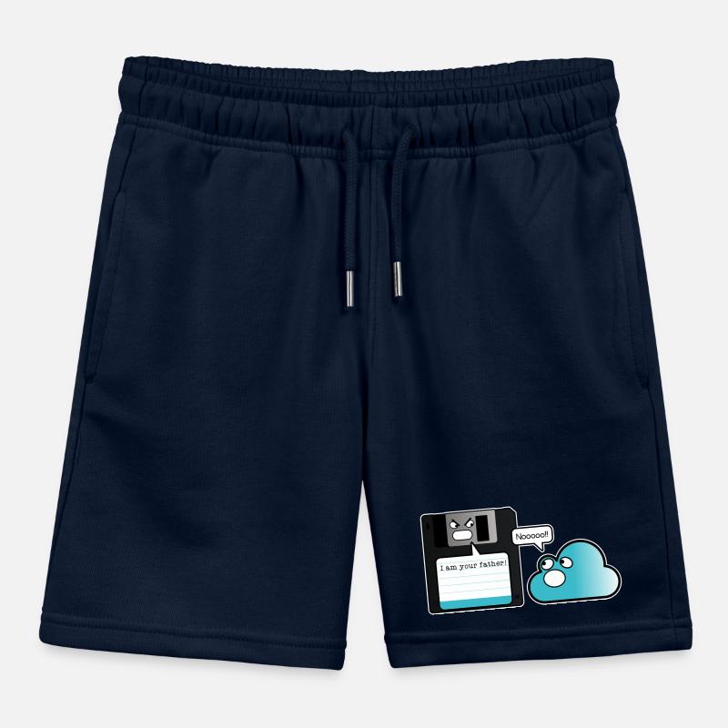 Floppy cloud memory father computer joke Kids Organic Sweat Shorts by Stanley/Stella
