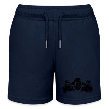 conduire une moto - Short de jogging enfant bio Stanley/Stella - bleu marine - Devant
