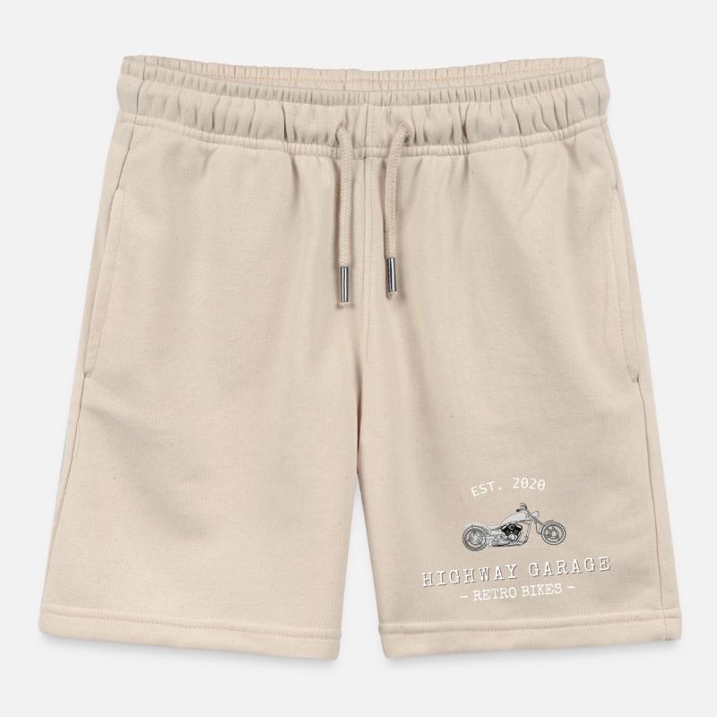 Retro Bikes Kids Organic Sweat Shorts by Stanley/Stella