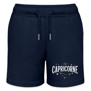 Signe astro capricorne - Short de jogging enfant bio Stanley/Stella - bleu marine - Devant