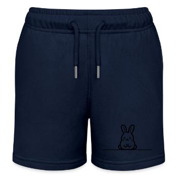 Hase Ostern - Kinder Organic Joggingshorts Mini Bolter von Stanley/Stella - Navy - Vorne