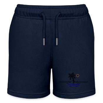 Palm Island Holidays - Kids Organic Sweat Shorts by Stanley/Stella - navy - Front