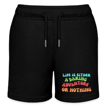 Das Leben ist ein Fortschritt - Kinder Organic Joggingshorts Mini Bolter von Stanley/Stella - Navy - Vorne
