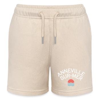 Anneville-sur-Mer - Short de jogging enfant bio Stanley/Stella - écru doux - Devant