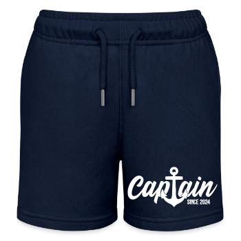 CAPTAIN SINCE 2024 - Kinder Organic Joggingshorts Mini Bolter von Stanley/Stella - Navy - Vorne