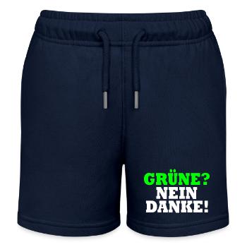 Grüne Nein Danke - Kinder Organic Joggingshorts Mini Bolter von Stanley/Stella - Navy - Vorne