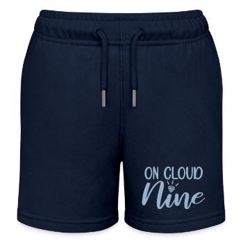 On Cloud Nine - Lustiges Junggesellinnenabschiedsgeschenk - Kinder Organic Joggingshorts Mini Bolter von Stanley/Stella - Navy - Vorne