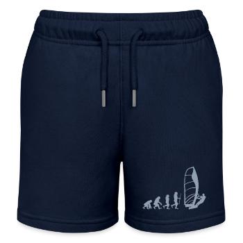 Evolution of Windsurfing - Kinder Organic Joggingshorts Mini Bolter von Stanley/Stella - Navy - Vorne