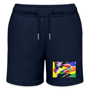 Muster - Kinder Organic Joggingshorts Mini Bolter von Stanley/Stella - Navy - Vorne